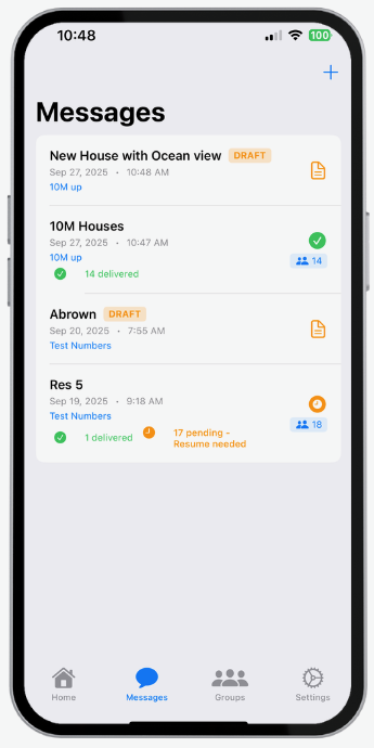 BatchSMS Screenshot 3